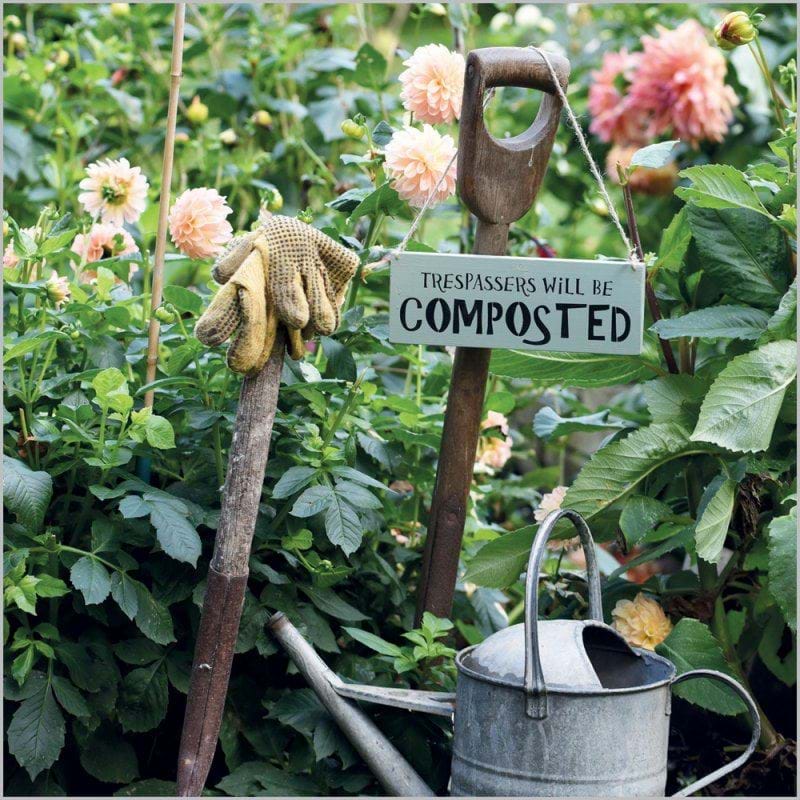 Trespassers Will Be Composted Greeting Card