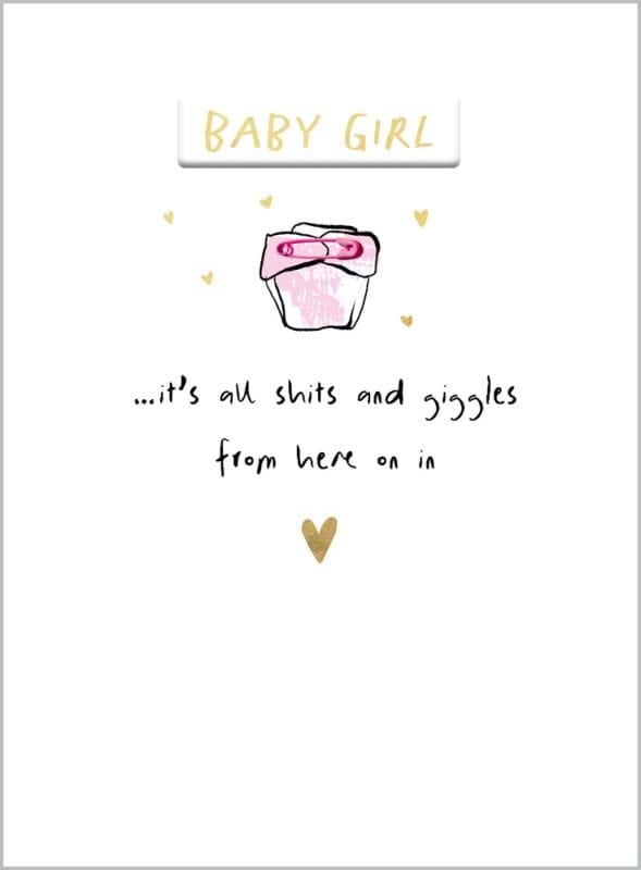 Nappy New Baby Girl Card