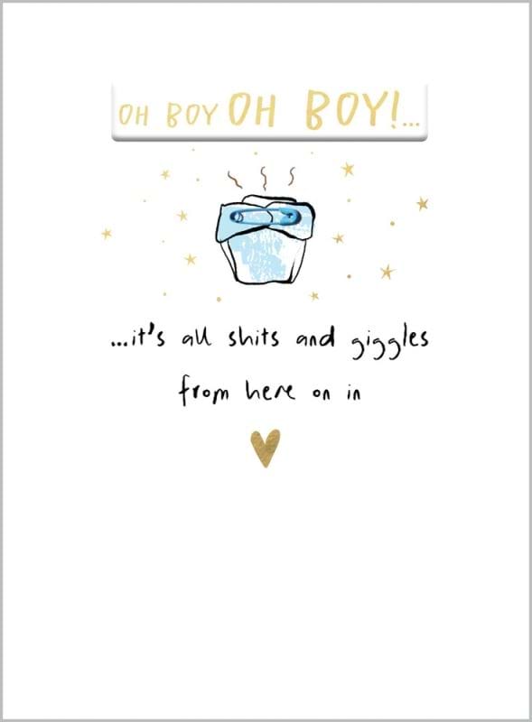 Oh Boy New Baby Boy Card