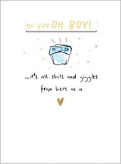 Oh Boy New Baby Boy Card