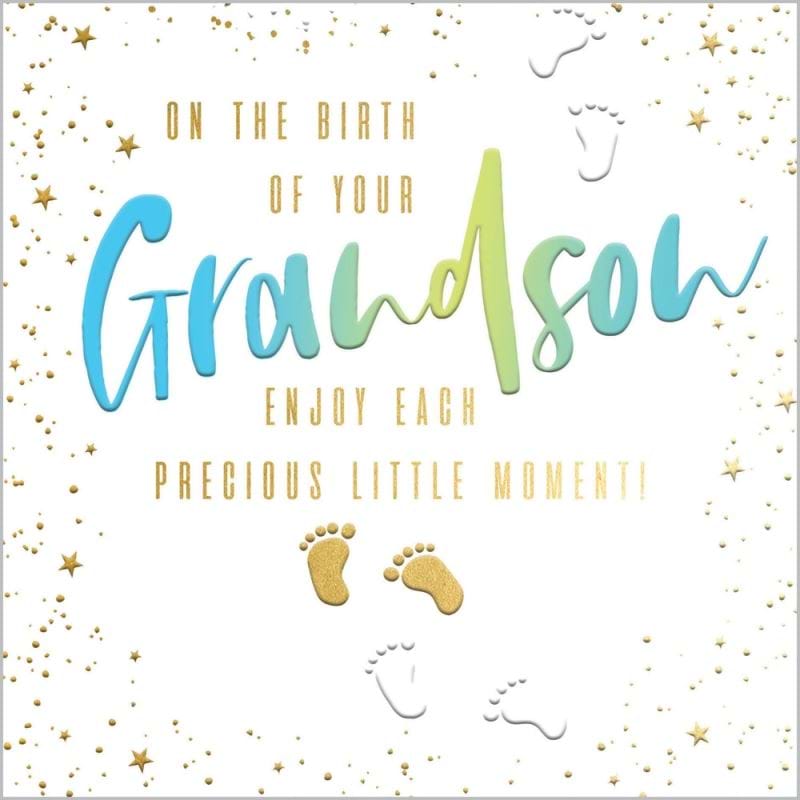 Little Moment New Baby Grandson Card