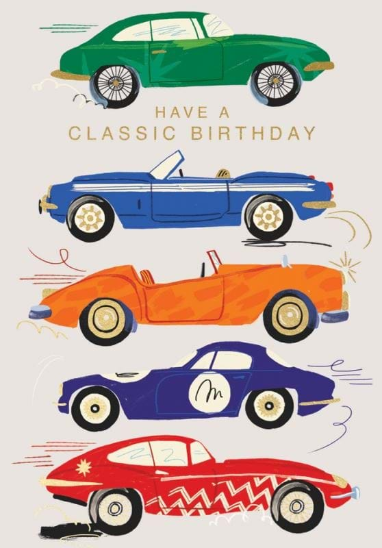 Classic Car Birthday Card