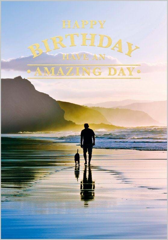 Beach Walk Birthday Card