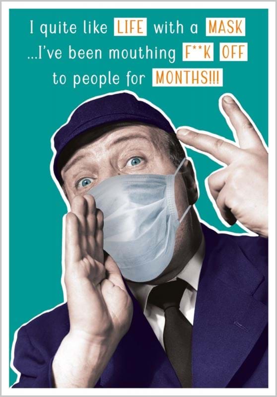 Life With a Mask Birthday Card