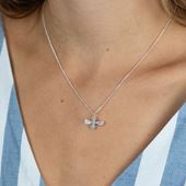 Light Grey Enamel Bee Necklace