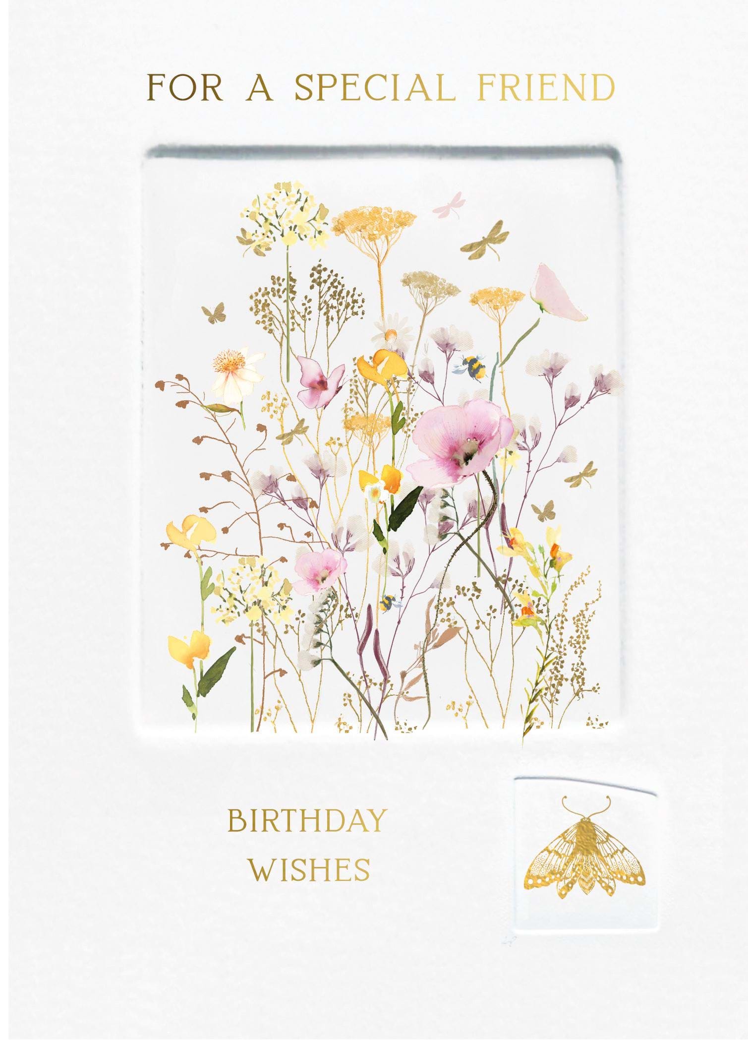 Yellow Flowers Special Friend Birthday Card