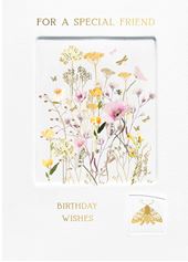 Yellow Flowers Special Friend Birthday Card