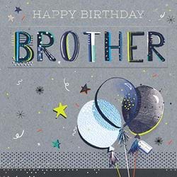 Balloons Brother Birthday Card