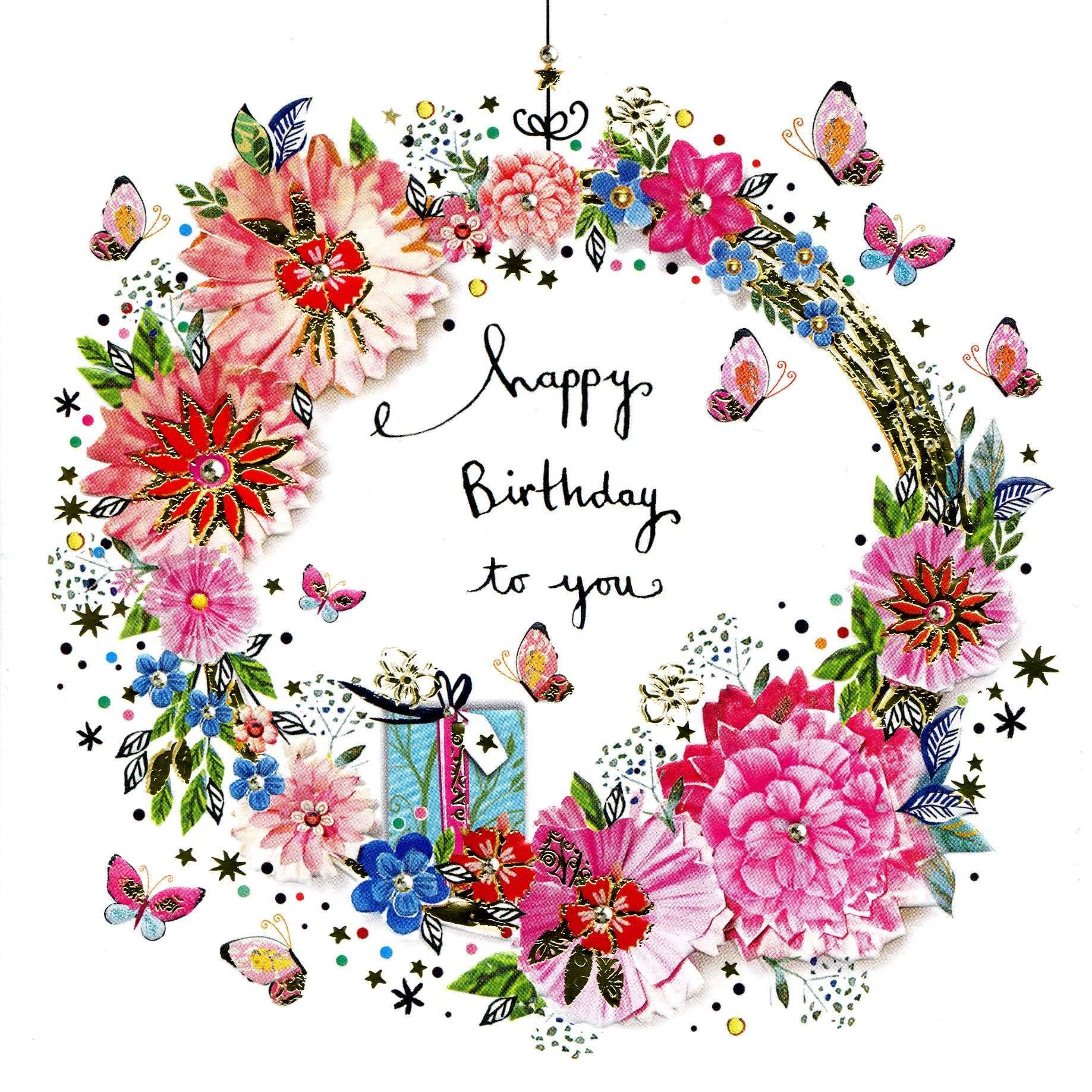 Birthday Wreath Birthday Card