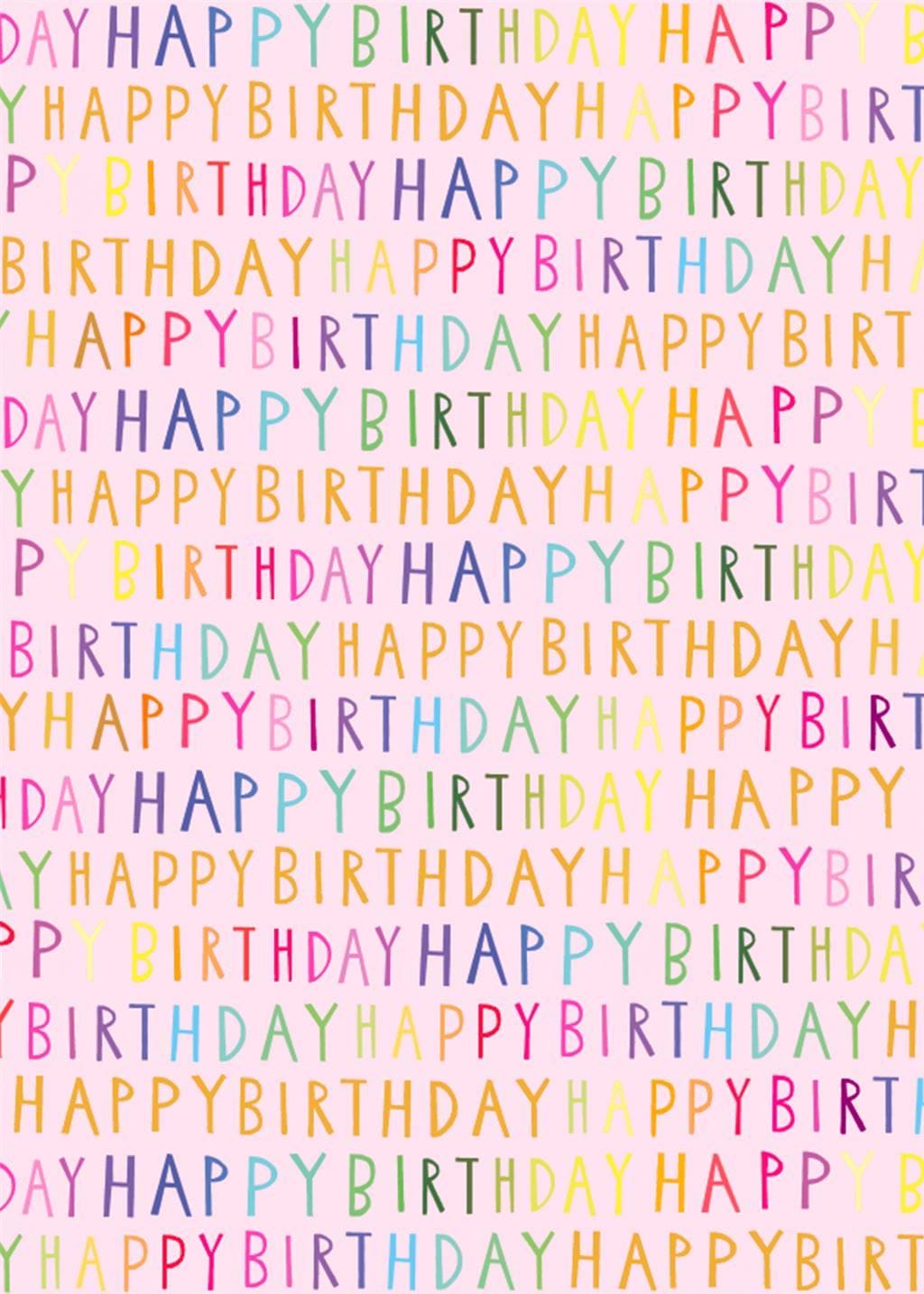 Pink Happy Birthday Wrapping Paper