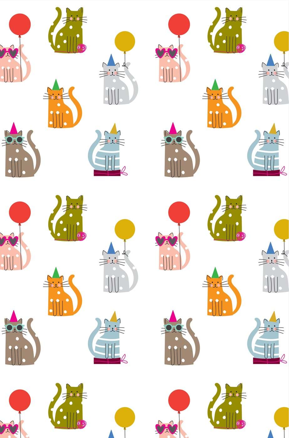 Party Cats Wrapping Paper