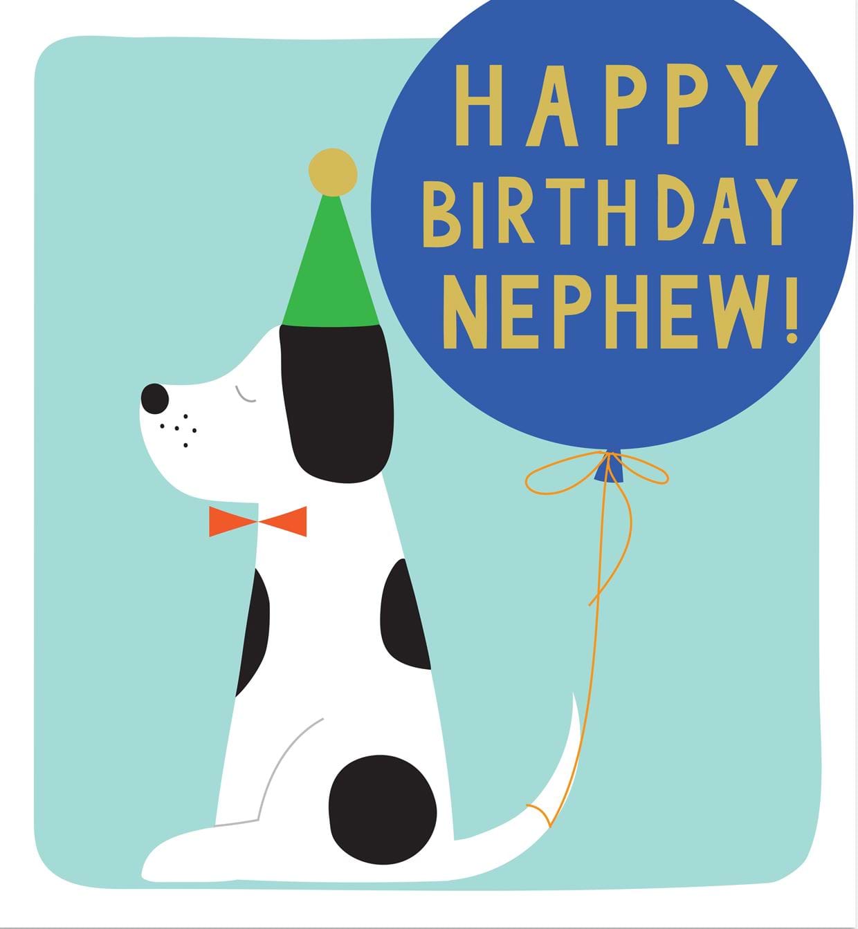 Spotty Dog Nephew Birthday Card