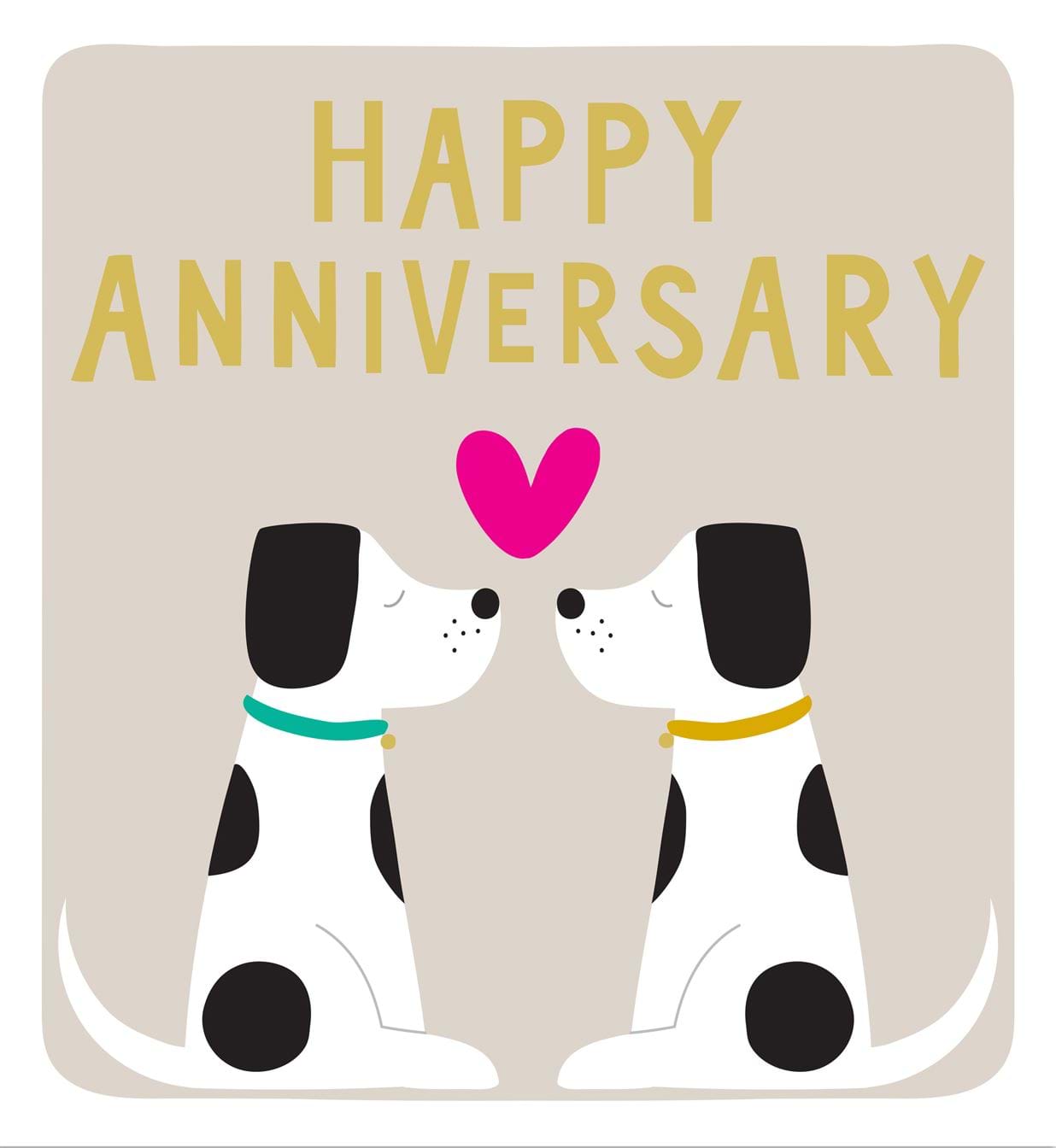 Spotty Dogs Anniversary Card