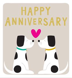 Spotty Dogs Anniversary Card
