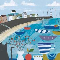 St Ives Boats Greeting Card