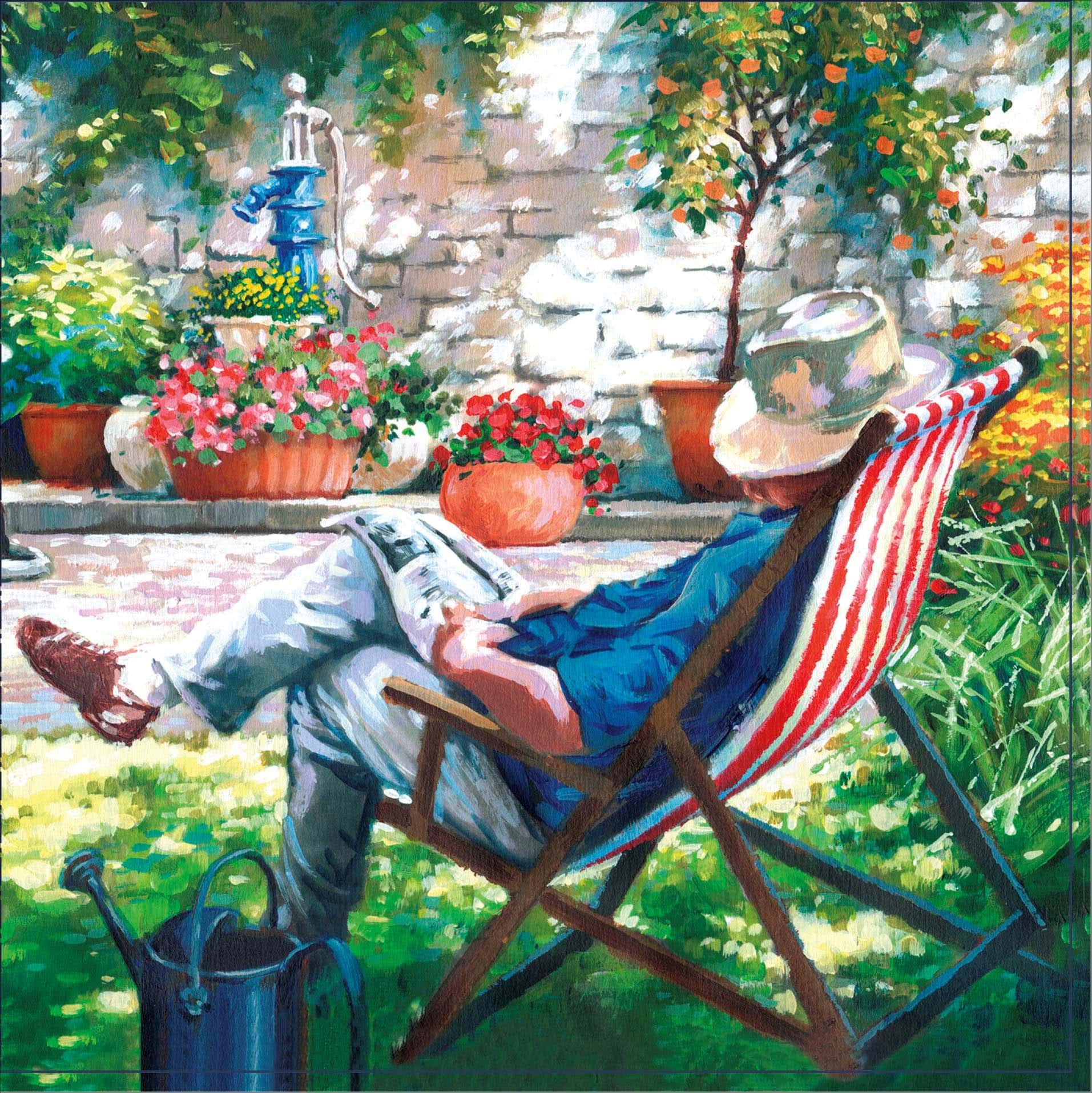 Sleepy Gardener Father's Day Card