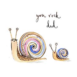 Snails You Rock Father's Day Card