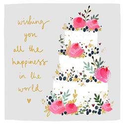 All The Happiness Wedding Card