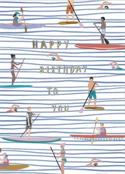Paddle Boarding Birthday Card
