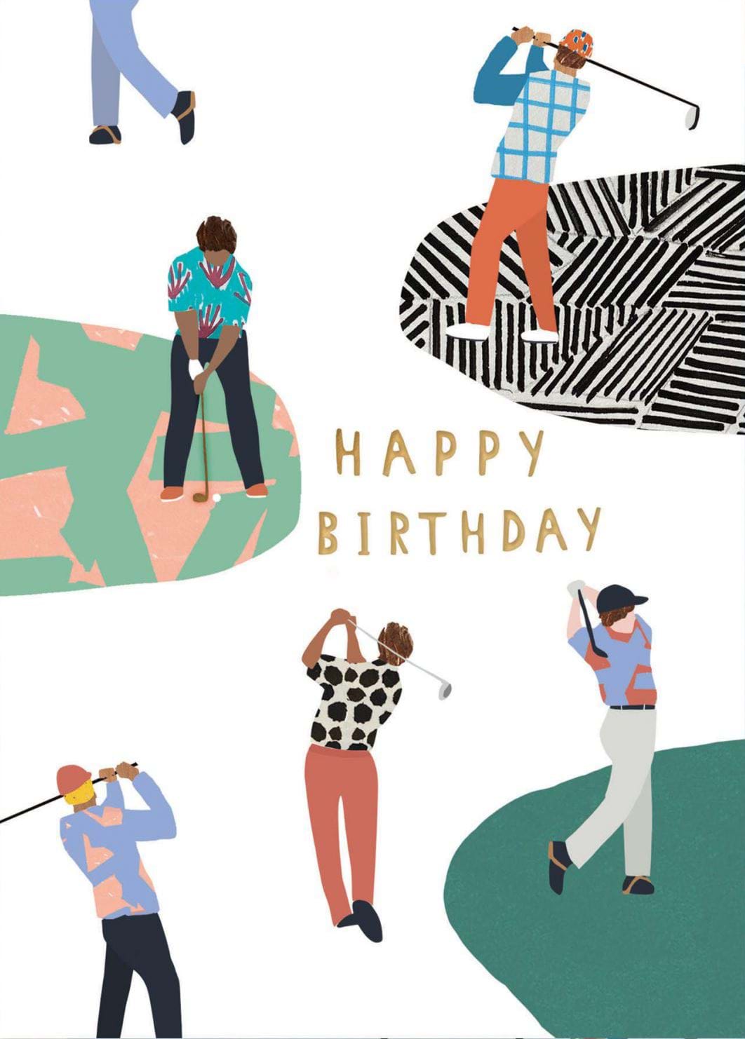 Golfing Birthday Card