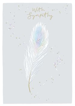 Feather Sympathy Card