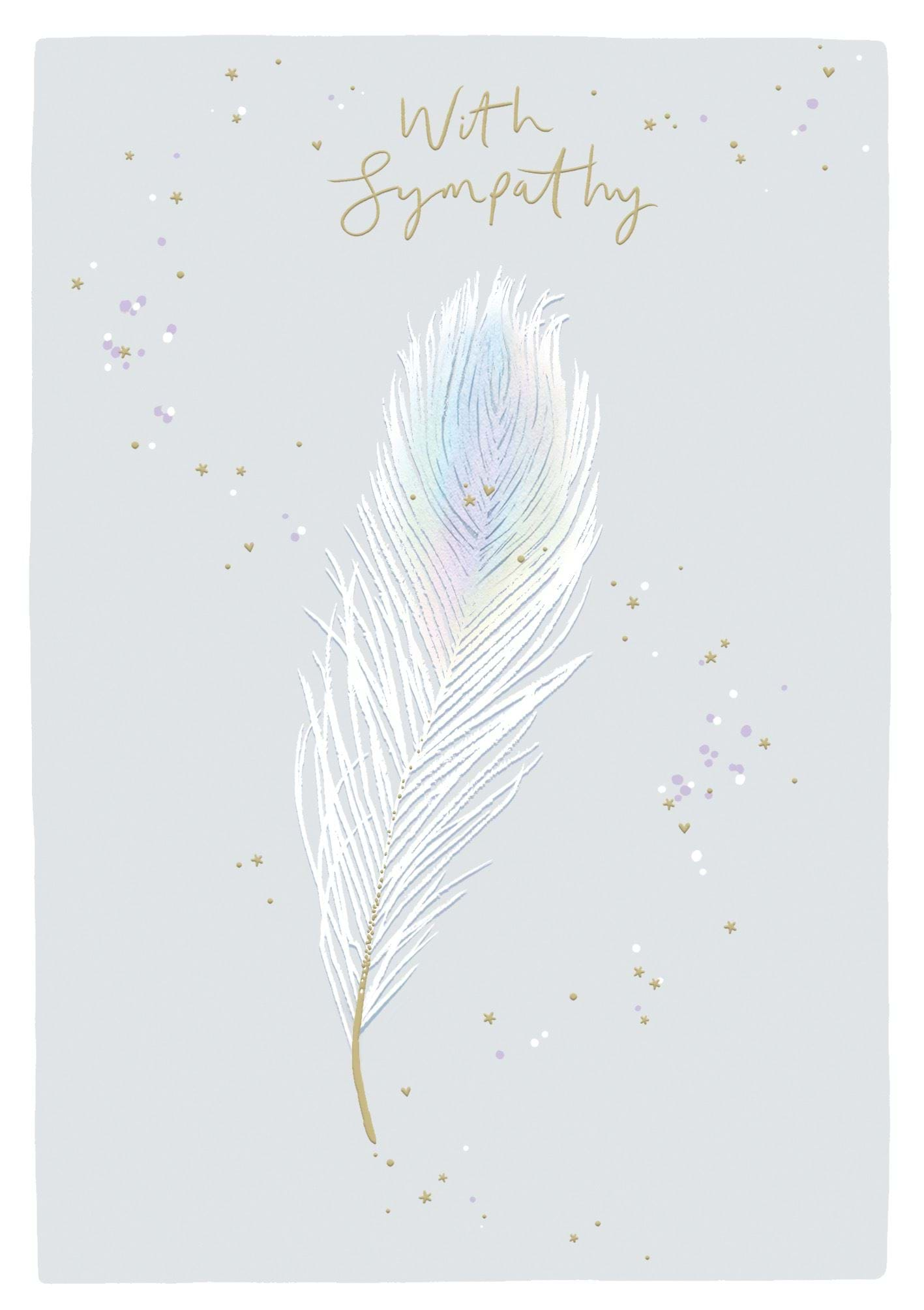 Feather Sympathy Card