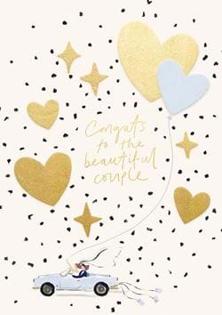 To The Beautiful Couple Wedding Card