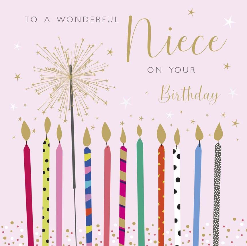 Candles Niece Birthday Card