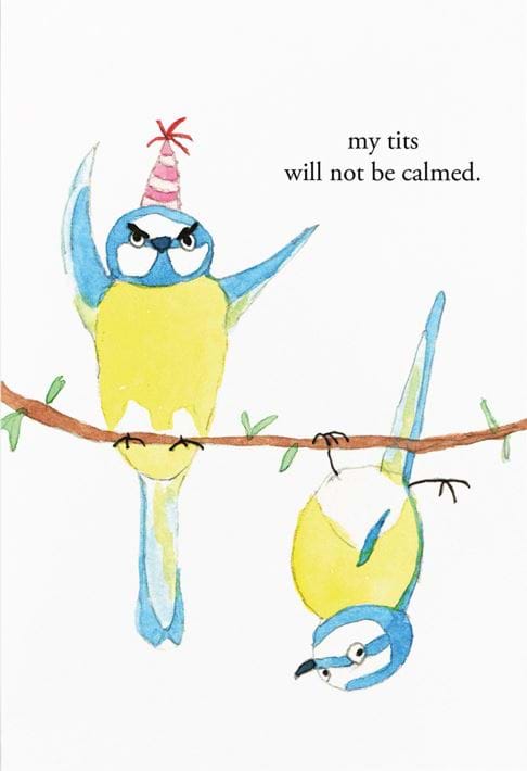 Calm Tits Greeting Card