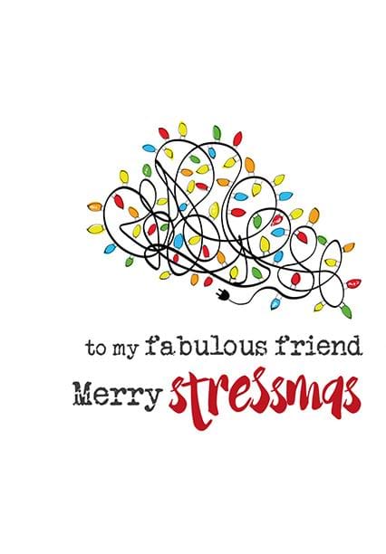Festive Lights Friend Christmas Card