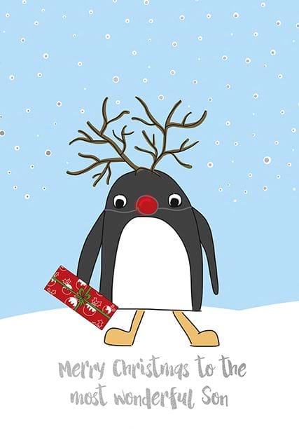 Penguin Son Christmas Card