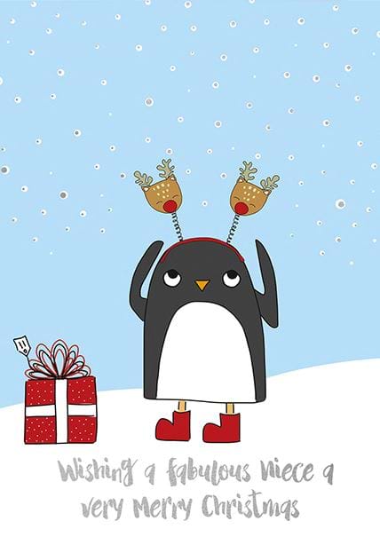 Penguin Niece Christmas Card