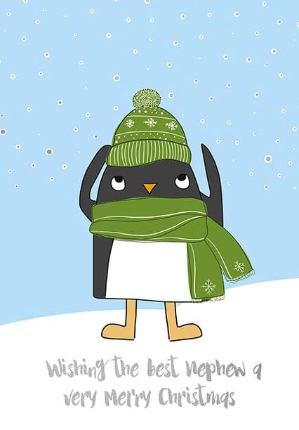 Penguin Nephew Christmas Card