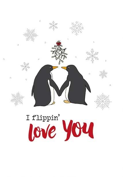 Flippin Love You Christmas Card