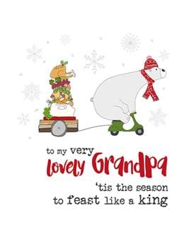 Polar Bear Grandpa Christmas Card