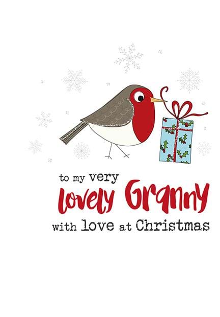 Little Robin Granny Christmas Card