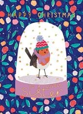 Snow Globe Sister Christmas Card