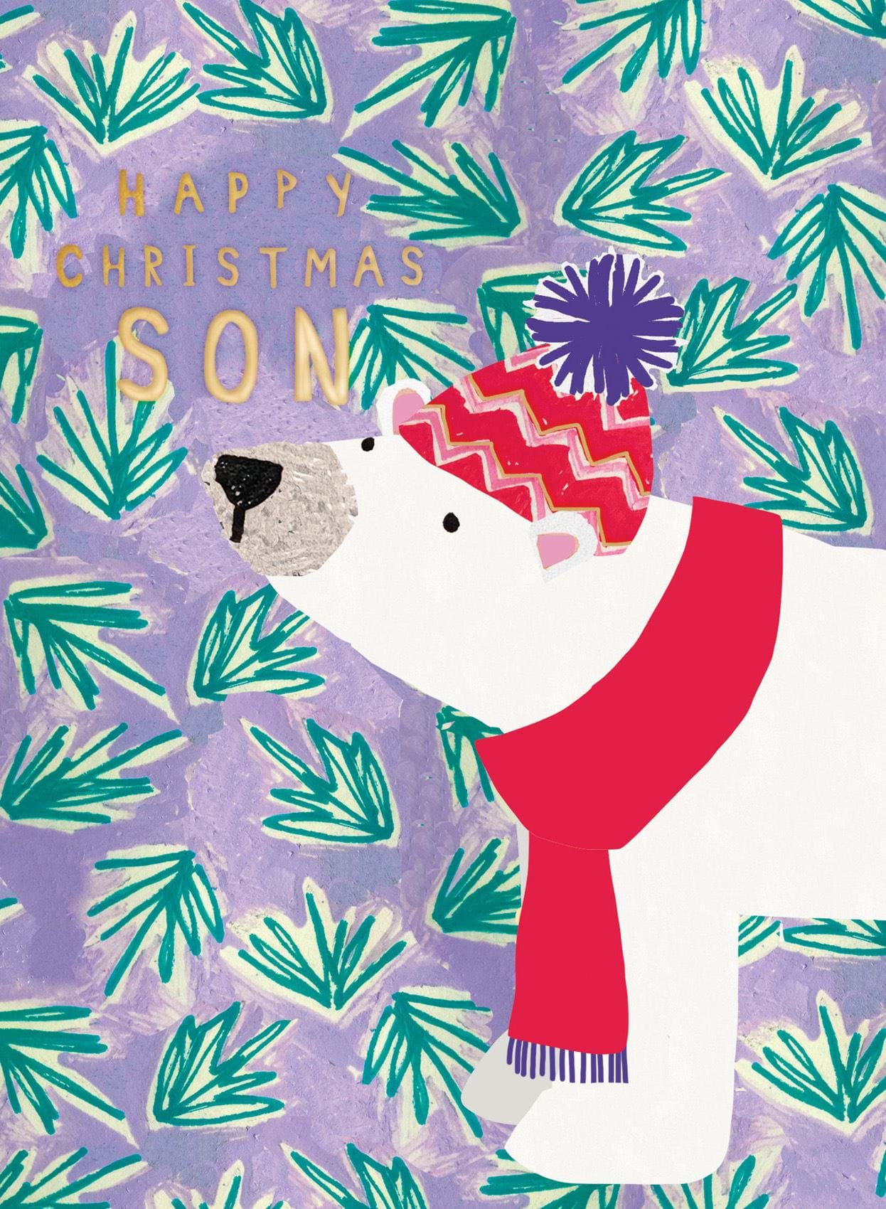 Polar Bear Son Christmas Card