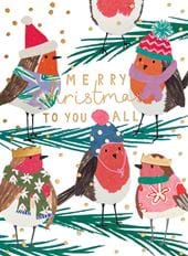 Robin Family All of You Christmas Card
