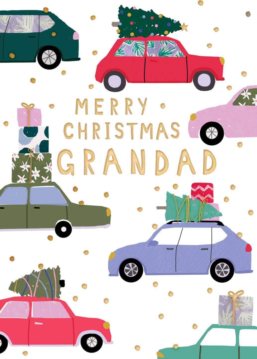 Cars Grandad Christmas Card