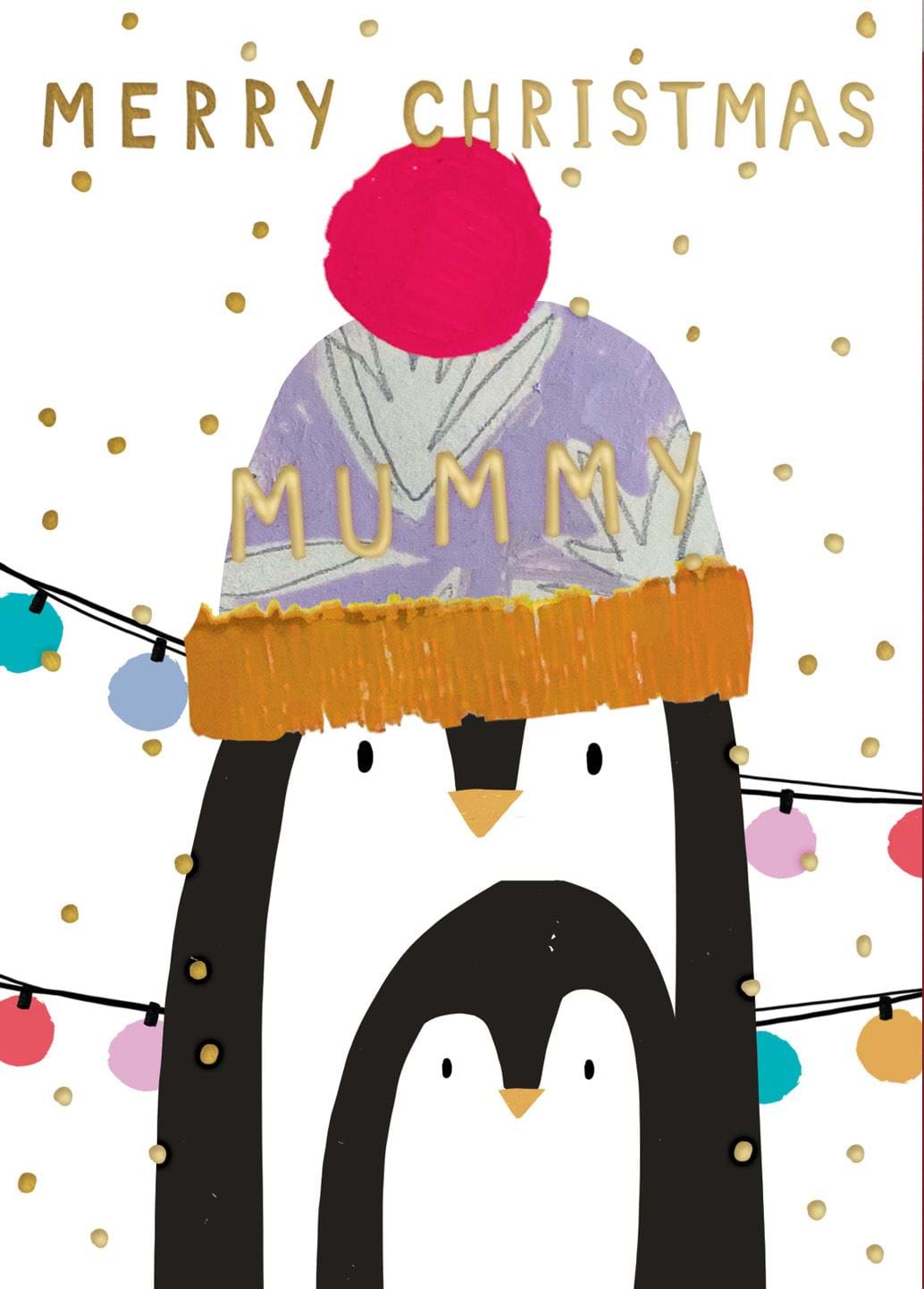 Penguins Mummy Christmas Card
