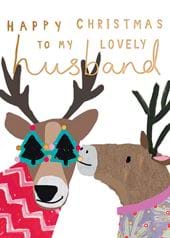 Deer Husband Christmas Card