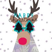 Reindeer Christmas Cards - Pack of 8