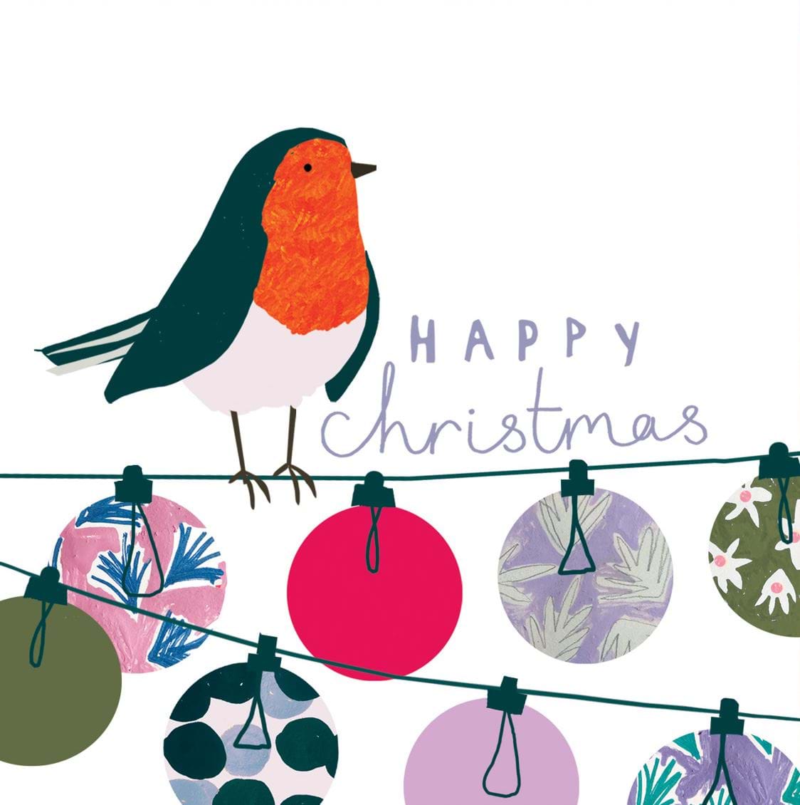 Robin Baubles Christmas Cards - Pack of 8