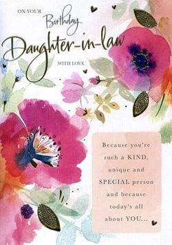 All About You Daughter-in-law Birthday Card
