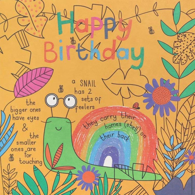 Snail Birthday Card
