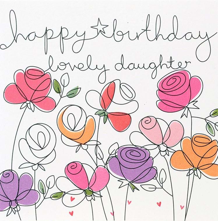 Roses Daughter Birthday Card