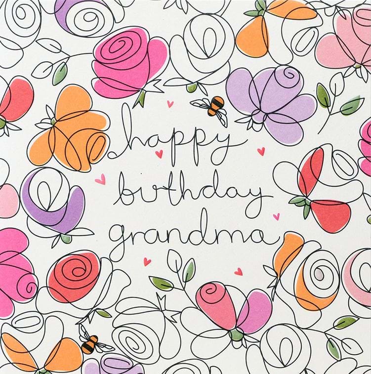 Roses Grandma Birthday Card