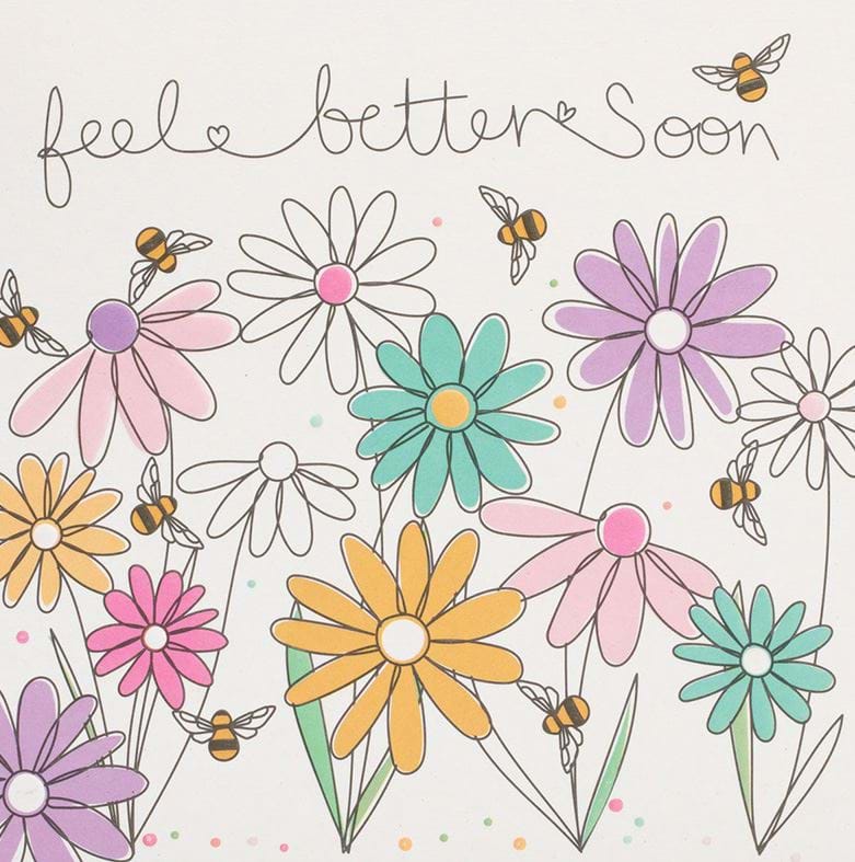 Pretty Flowers Get Well Card