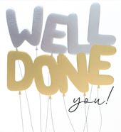 Silver and Gold Well Done Card